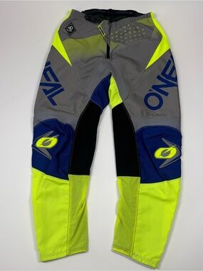 O'NEAL Element Motocross Riding Offroad Pants Green Gray Blue Size 32